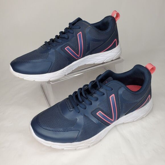 Vionic Women's Brisk Miles II Sneaker Navy Pink Size 8W - Picture 1 of 8